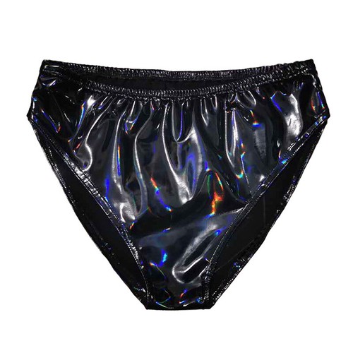 Womens PVC Leather Elastic Waist Booty Short Brief Latex Liquid Nightclub S-3XL - Picture 11 of 26