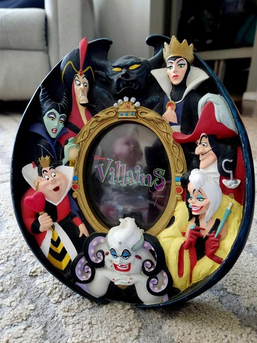 Disney Villains Photo Picture Frame Maleficent Queen Ursula Jafar Cruella 3D - Picture 2 of 4