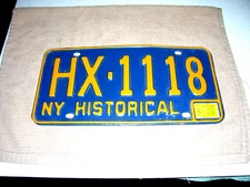1966 - 1973 NEW YORK HISTORICAL  ANTIQUE AUTO LICENSE PLATE " HX 1118 " NY