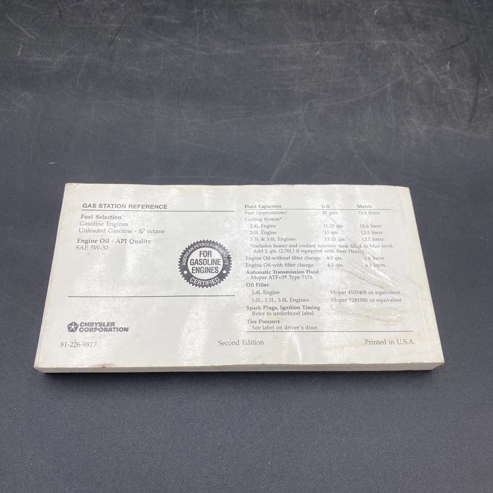 Dodge Caravan 1998 propietarios operadores guía del conductor manual guantera  Foto 3 de 4