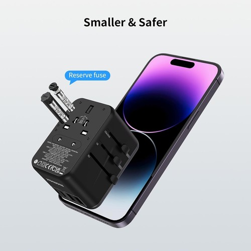 Worldwide Travel Plug Adapter - 5 Ports with Safety Features for Peace of Mind - Picture 10 of 11
