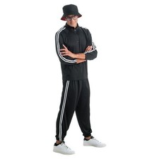 Rapper Anzug Kostüm schwarz o rot Trainingsanzug Disko Hip Hop Karneval Film