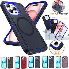 Hard Full Body Glass Screen Protector Phone Case Cover For iPhone 14 15 Pro Max