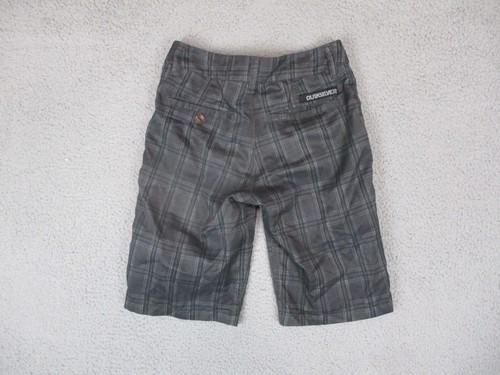 Quicksilver Board Shorts Amphibians Boys 26 Grey Plaid Comfort Swim Trunks - Picture 8 of 16