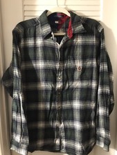 Vintage Tommy Hilfiger Long Sleeve Shirt Mens XL Flannel Button Up Crest