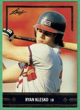 RYAN KLESKO * 1991 LEAF GOLD ROOKIES BASEBALL CARD #BC21  Braves & Padres