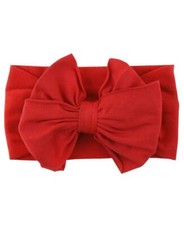   Girls Red Big Bow Headband - One Size
