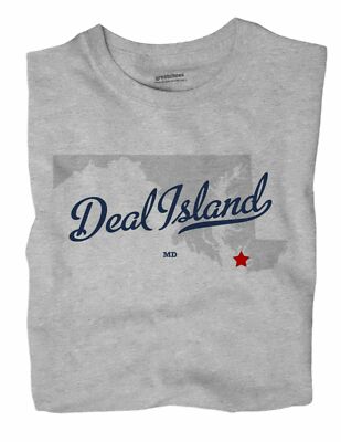Deal Island Maryland MD T-Shirt MAP