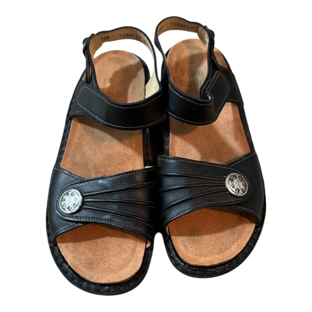 Finn Comfort Women's Sausalito Finnamic Sandal Schwarz (Black) Nappaseda  Size 40