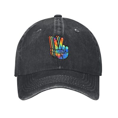 Peace Sign Hand Baseball cap neutral printed hat adult adjustable spo