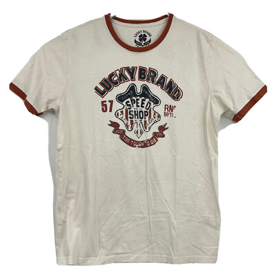 Vintage Lucky Brand Super Charged Speed Shop T Shirt Size Large