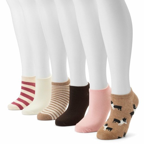 Good for Life Socks Lot Of 6 No Show Graphic Patterned Trendy Womens Size 9-11