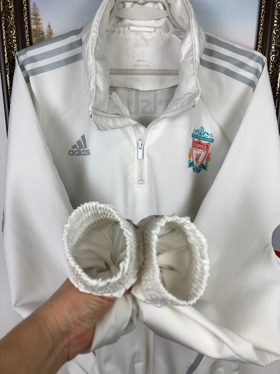 Liverpool FC ホワイト ジャージ Vintage Adidas Liverpool Football Jacket Soccer Track Top