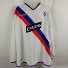 Glasgow Rangers Soccer Jersey FC Football Club Diadora Carling LS Shirt Mens 4XL
