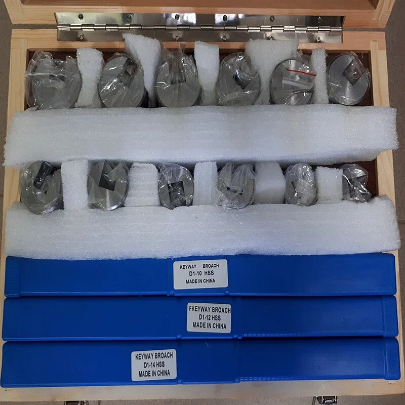 21pcs Keyway Broach Tool 32-50 Bushings Shims HSS Cutting Tools