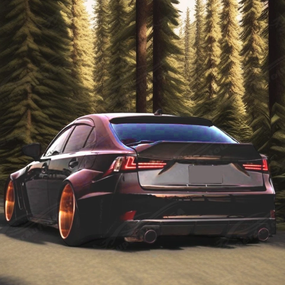 Compatível com 13-17 Lexus IS200t/IS250/IS300/IS350 Sedan tampa de fibra de carbono real porta-malas de carro - Imagem 4 de 4