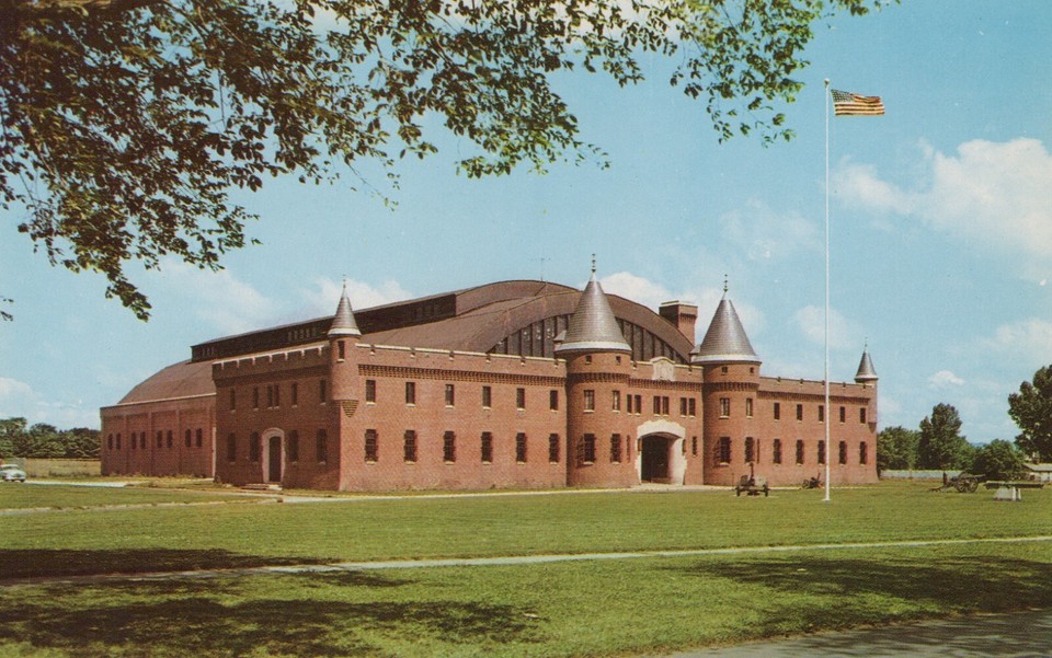 National Guard Armory Parkway East Utica New York Vintage Chrome
