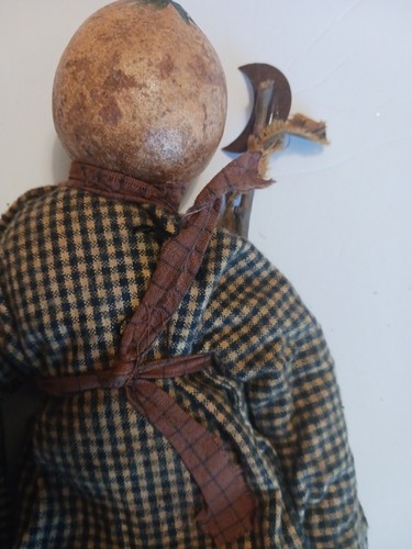Vintage Primitive Volkskunst Halloween Stoffpuppe - Bild 16 von 20