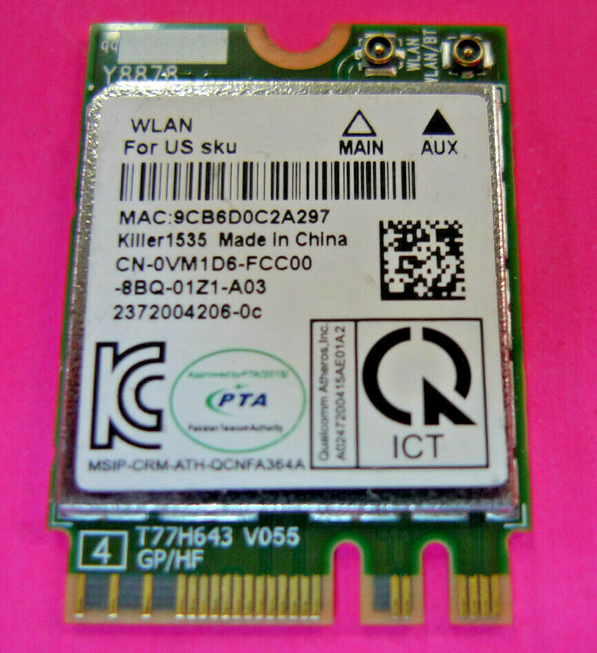 Module WLAN + Bluetooth Pour Dell XPS 15 9530 (P31F), Référence 0KTTYN, Occasion