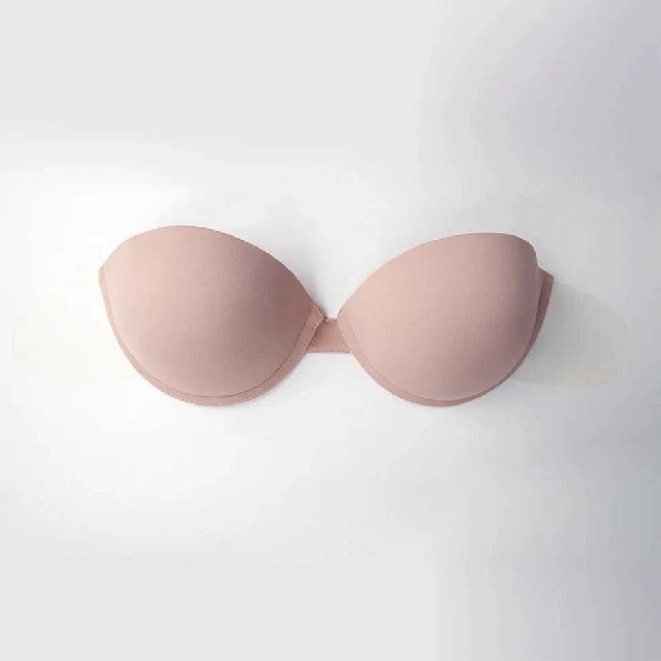 NUBRA Go Bare Fashion Forms Adhesive Bra Nude D cup Backless Strapless rrp £37 - Image 3 of 4