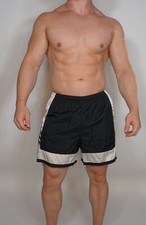 MEN'S ADIDAS BLACK NYLON SOCCER SHORTS MEDIUM