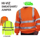 High visibility sweatshirts, safety hi-vis sweatshirts, Hi-vis workwear HVJ510
