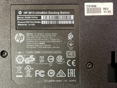HP D9Y32UT/D9Y32AA 2013 UltraSlim Docking Station • Power Supply Included - Picture 6 of 7