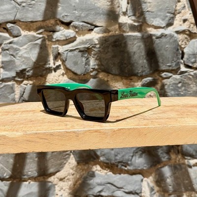 Louis Vuitton Z1556E Black Green Pop Square Sunglasses