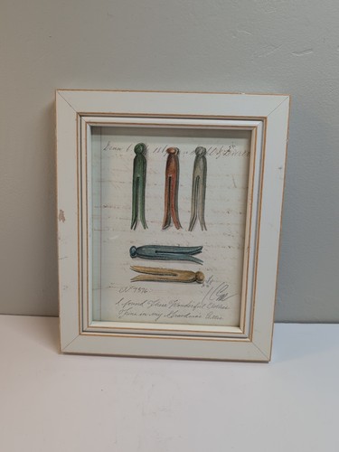 Kolene Spicher White Framed Art Print Clothesline Numbered Signed