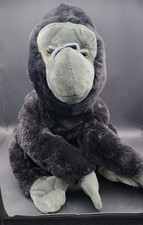 FAO Schwarz Black Silverback Gorilla Plush 22 Inch Long Stuffed Animal Toy