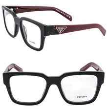 PRADA SYMBOLE PR08ZV Black Red Marble Triangle Logo Eyeglass Optical 08ZV 08Z