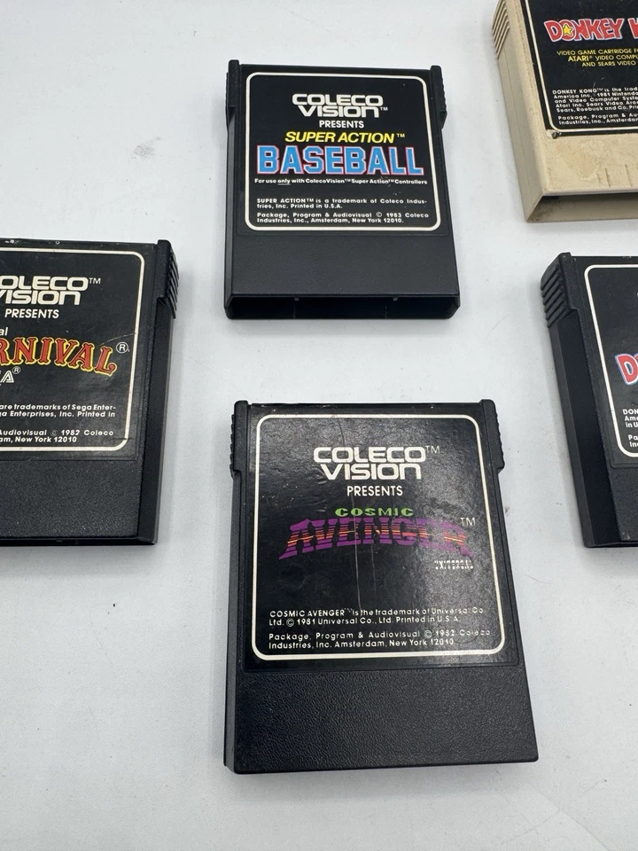 Juegos ColecoVision de Colección (4) Donkey Kong, Carnaval, Inv, Super Acción Béisbol Foto 3 de 4