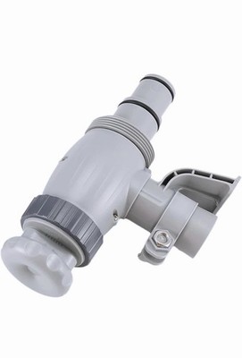 1pc Gray For Above Ground Swimming Pool Hose Adapter & Plunger Valve B Water