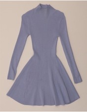 ZARA Womens Jumper Dress UK 8 Small Purple Viscose BS27