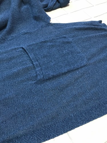 Maglione cardigan J. Jill taglia XL lino viscosa linea lunga aperto davanti costa - Foto 10 di 12
