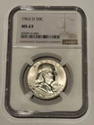 1963-D Franklin Half Dollar 50C - NGC MS63 - Denver Silver Coin