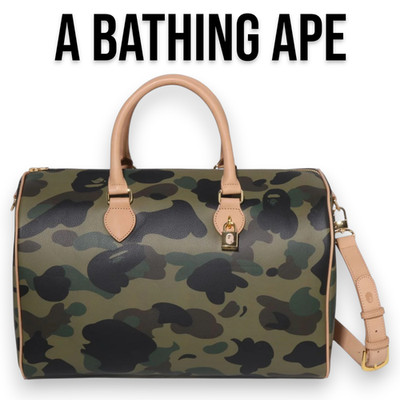 A BATHING APE 1ST CAMO BOSTON BAG Men's GREEN 1M30-189-008 Japan
