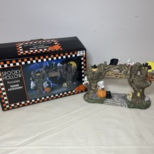 Vtg 1996 Spooky Hollow Halloween House Accessory GHOST GATEWAY Porcelain New