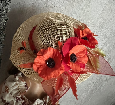OOAK Integrity Toys Silkstone Barbie Poppy Parker Mizi Poppies Flower Summer Hat