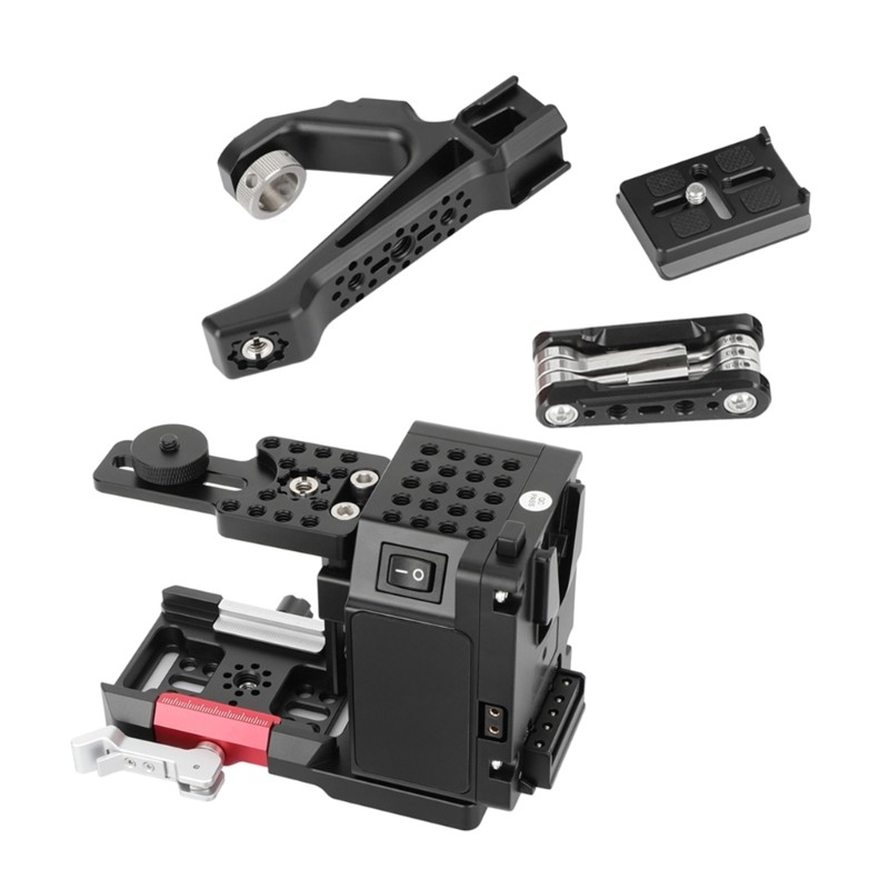 Camera Extension Module with Adjustable Height Cage for Various Camera Brands