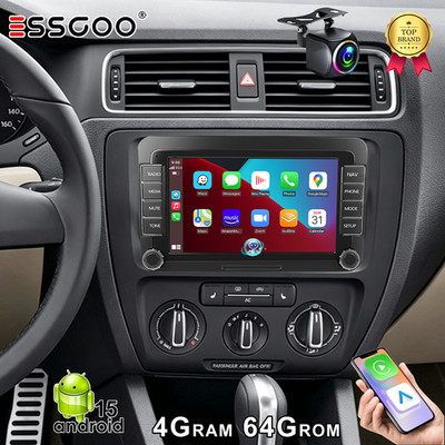 For VW Volkswagen Jetta 2011-2018 4+64G Android 15 Car Stereo Radio Carplay GPS