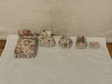 1:12 Scale Vintage Floral Bedroom Set for Dollhouse 6pcs FREE SHIP