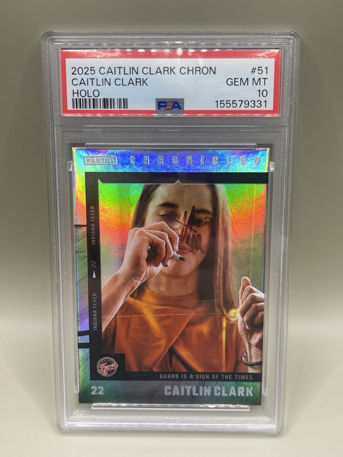 2025 Caitlin Clark Chronicled- Caitlin Clark Holo #51 PSA 10 *POP 2* - Fever view 1