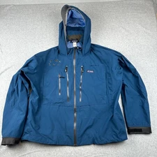 Patagonia Jacket Mens Large Blue Guidewater Fly Fishing Wading Sealed H2No Guide