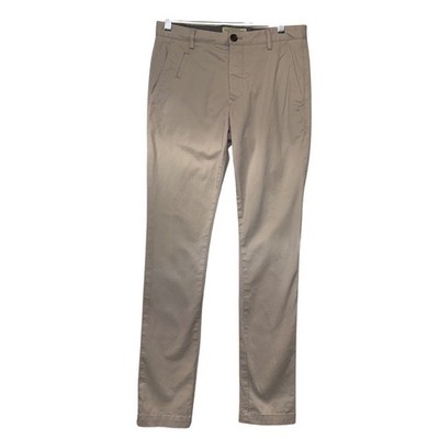 AllSaints Pipe Chino Pants Tan Pink Slim Fit Cotton Stretch MT032C Size 28