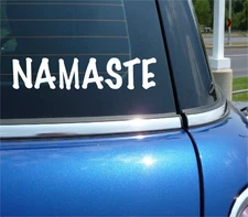 NAMASTE INDIA NEPAL RELIGION YOGA OM FUNNY DECAL STICKER ART CAR WALL