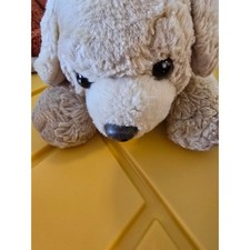 FAO Schwarz Plush Dog Toy Beige Soft Stuffed Animal Puppy Dog