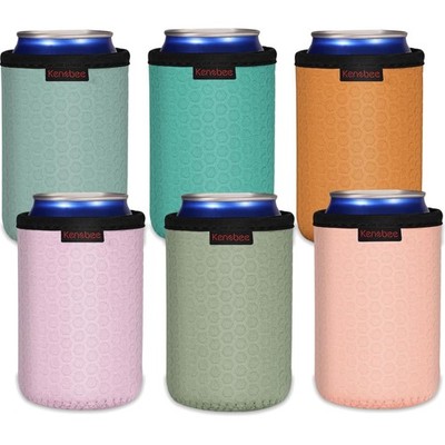 6x Neopren Dosenkühler 12oz isoliert bunt rutschfest Getränkehalter Bier