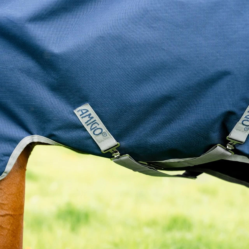 Horseware Ireland Navy/Titanium Grey 145 cm Weidedecke 100g Amigo Ripstop 900D - Bild 4 von 4