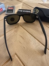 Ray Ban Justin Polarized Black Frame Dark Green Lens 6